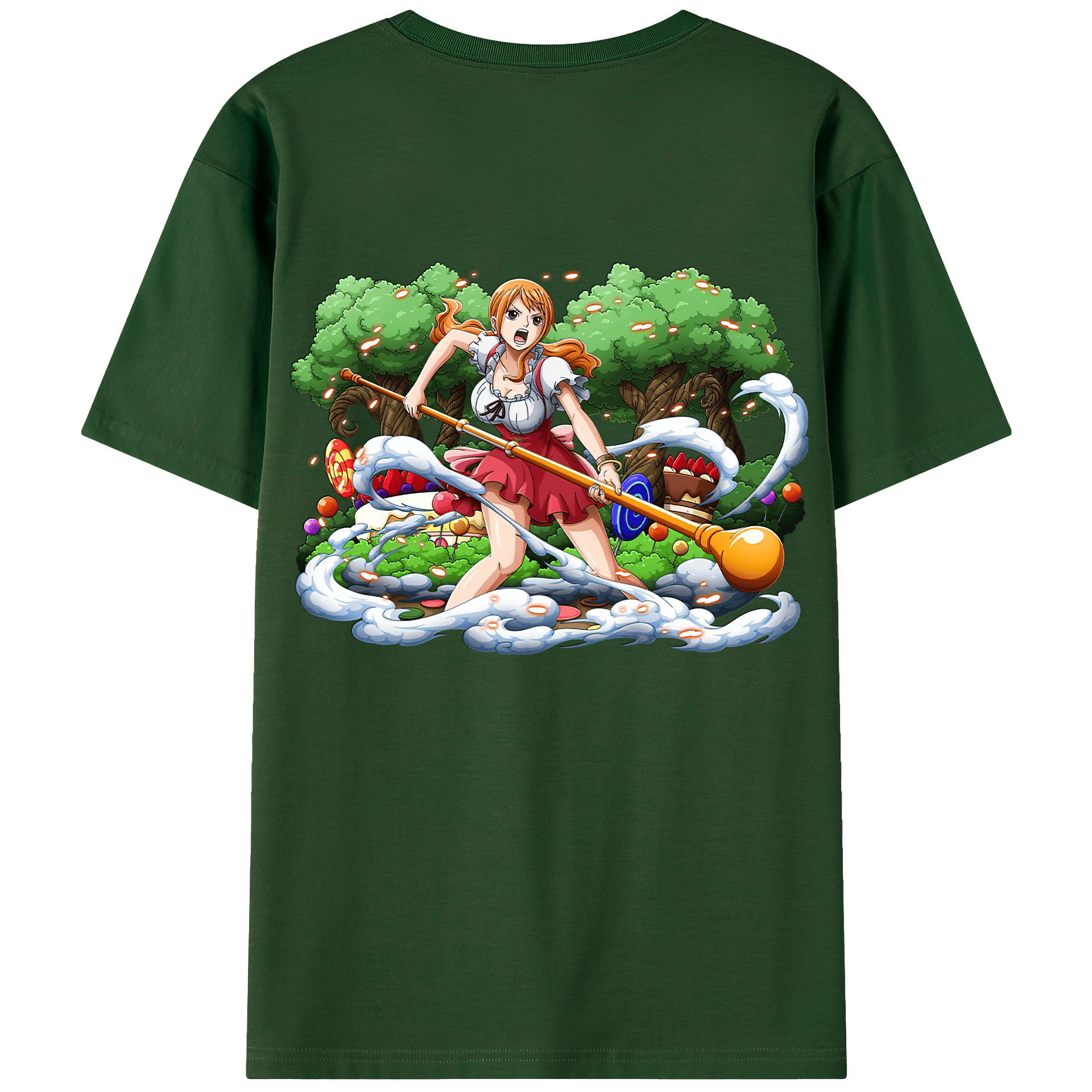 ワンピース ナミ ONE PIECE Nami 綿100％半袖Tシャツ（背面プリント）